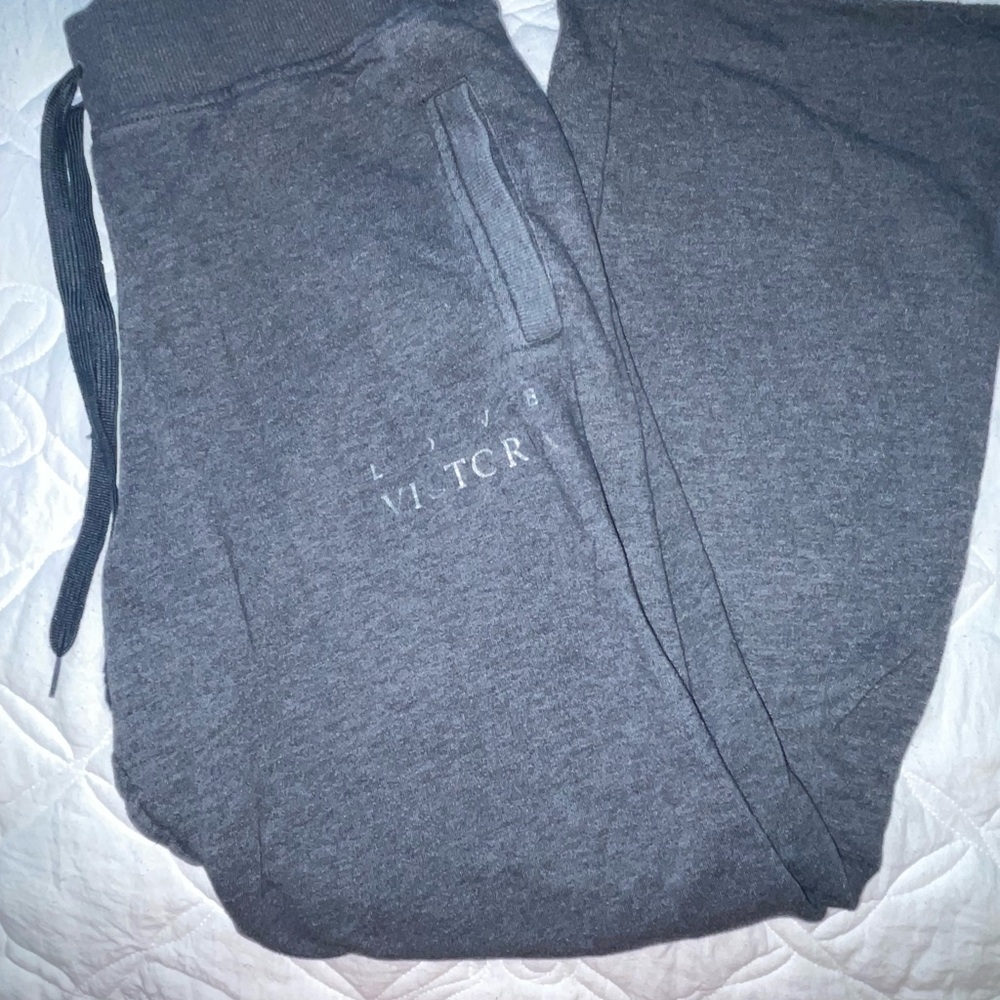 Gray Victoria Secret Wide Leg Sweatpants